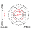 Γρανάζι πίσω κίνησης JT Sprockets JTR263.38 thumb