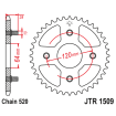 Γρανάζι πίσω κίνησης JT Sprockets JTR1509.41 Γρανάζι πίσω κίνησης JT Sprockets JTR1509.41 thumb