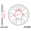 Γρανάζι πίσω κίνησης JT Sprockets JTR890.45 ZBK thumb