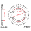 Γρανάζι πίσω κίνησης JT Sprockets JTR897.38 thumb