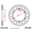 Γρανάζι πίσω κίνησης JT Sprockets JTA251.48 BLU Γρανάζι πίσω κίνησης JT Sprockets JTA251.48 BLU thumb