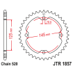 Γρανάζι πίσω κίνησης JT Sprockets JTR1857.39 thumb
