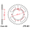 Γρανάζι πίσω κίνησης JT Sprockets JTR461.48 thumb