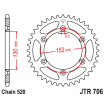 Γρανάζι πίσω κίνησης JT Sprockets JTR706.46 thumb