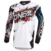 Μπλούζα motocross O'NEAL ELEMENT VILLAIN WHITE