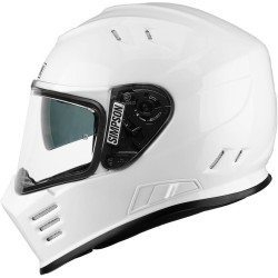 Κράνος μηχανής SIMPSON VENOM SOLID GLOSS WHITE FULL FACE