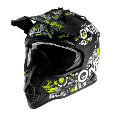Παιδικό κράνος μηχανής O'NEAL 2SERIES ATTACK BLACK/NEON YELLOW 2020