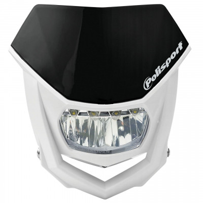 Φανάρι εμπρός με μάσκα POLISPORT HALO LED - ΑΣΠΡΟ/ΜΑΥΡΟ