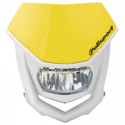 Φανάρι εμπρός με μάσκα POLISPORT HALO LED - ΑΣΠΡΟ/ΚΙΤΡΙΝΟ