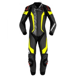 Δερμάτινη φόρμα αναβάτη SPIDI LASER PRO PERFORATED 1PC BLACK/FLUO YELLOW