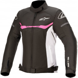 Γυναικείο μπουφάν μηχανής ALPINESTARS T-SPS WATERPROOF BLACK/WHITE/FUCHSIA