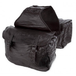 Δερμάτινες πλαϊνές βαλίτσες μοτοσυκλέτας A-PRO SPIRIT BLACK