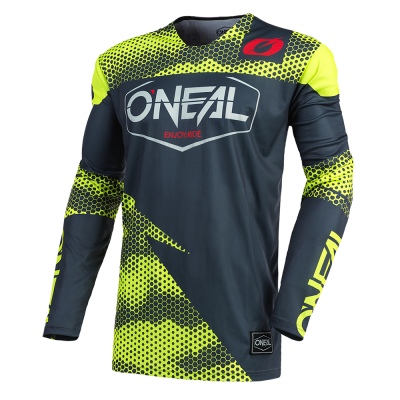 Μπλούζα μηχανής O'NEAL MAYHEM COVERT CHARCOAL/NEON YELLOW
