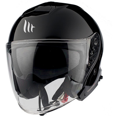 Κράνος μηχανής MT THUNDER 3 SOLID GLOSS BLACK JET - OPEN FACE