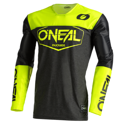 Μπλούζα motocross O'NEAL MAYHEM HEXX V.22 BLACK/YELLOW