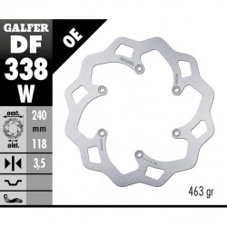 Πίσω δισκόπλακα μοτοσυκλέτας Galfer WAVE FIXED 240x3.5mm DF338W Πίσω δισκόπλακα μοτοσυκλέτας Galfer WAVE FIXED 240x3.5mm DF338W