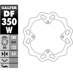 Πίσω δισκόπλακα μοτοσυκλέτας Galfer WAVE FIXED 240x4mm DF350W
