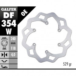 Πίσω δισκόπλακα μοτοσυκλέτας Galfer WAVE FIXED 240x4mm DF354W