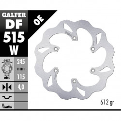 Πίσω δισκόπλακα μοτοσυκλέτας Galfer WAVE FIXED 245x4mm DF515W Πίσω δισκόπλακα μοτοσυκλέτας Galfer WAVE FIXED 245x4mm DF515W