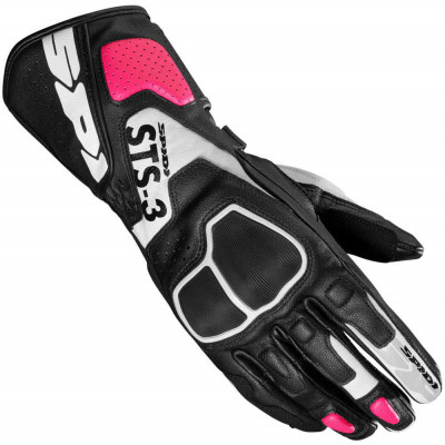 Γυναικεία δερμάτινα γάντια μηχανής SPIDI STS-3 BLACK/FUCHSIA