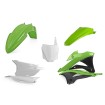 Κιτ πλαστικών MX POLISPORT για Kawasaki KX85 - 2014-21 ΠΡΑΣΙΝΟ/ΑΣΠΡΟ thumb