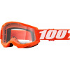 Μάσκα μηχανής motocross 100% STRATA2 ORANGE-CLEAR