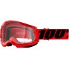Μάσκα μηχανής motocross 100% STRATA2 RED-CLEAR