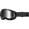 Μάσκα μηχανής motocross 100% STRATA2 BLACK-MIRROR SILVER
