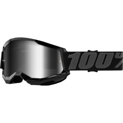 Μάσκα μηχανής motocross 100% STRATA2 BLACK-MIRROR SILVER