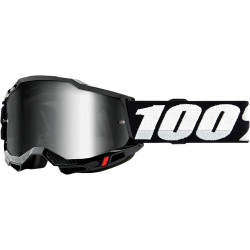 Μάσκα motocross 100% ACCURI2 BLACK-MIRROR SILVER