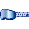 Μάσκα μηχανής motocross 100% STRATA2 BLUE-MIRROR BLUE