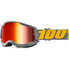 Μάσκα μηχανής motocross 100% STRATA2 IZIPIZI-MIRROR RED