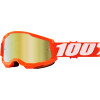 Μάσκα μηχανής motocross 100% STRATA2 ORANGE-MIRROR GOLD