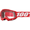 Μάσκα motocross 100% ACCURI2 RED-CLEAR
