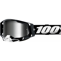 Μάσκα μηχανής motocross 100% RACECRAFT2 BLACK-MIRROR SILVER