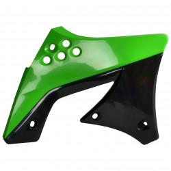 Πλαστικά καλύμματα ψυγείου POLISPORT Kawasaki KX250F - 2009-12 ΠΡΑΣΙΝΟ/ΜΑΥΡΟ OEM Color