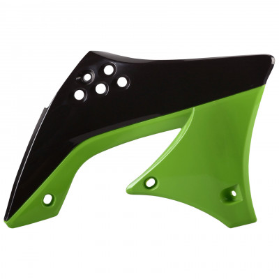 Πλαστικά καλύμματα ψυγείου POLISPORT Kawasaki KX450F (10/11) - 2009-11 ΜΑΥΡΟ/ΠΡΑΣΙΝΟ OEM Color