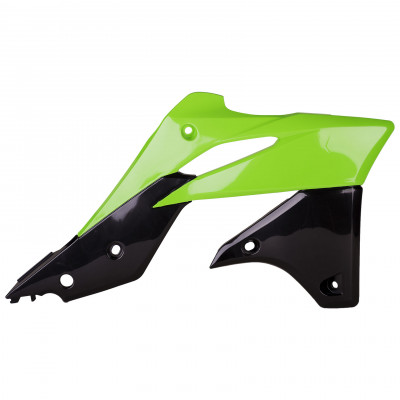 Πλαστικά καλύμματα ψυγείου POLISPORT Kawasaki KX250F - 2013-16 ΠΡΑΣΙΝΟ/ΜΑΥΡΟ OEM Color