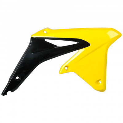 Πλαστικά καλύμματα ψυγείου POLISPORT Suzuki RMZ450 (09/16) - 2008-17 ΜΑΥΡΟ/ΚΙΤΡΙΝΟ OEM Color