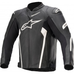 Δερμάτινο μπουφάν μηχανής ALPINESTARS FASTER V2 ΜΑΥΡΟ/ΛΕΥΚΟ