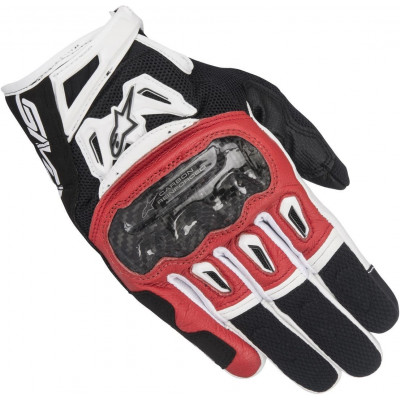 Γάντια μηχανής ALPINESTARS SMX-2 AIR CARBON V2 ΜΑΥΡΟ/ΑΣΠΡΟ/ΚΟΚΚΙΝΟ