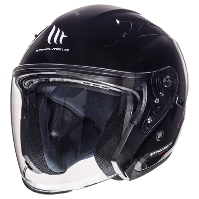 Κράνος μηχανής MT AVENUE SOLID GLOSS BLACK JET-OPEN FACE