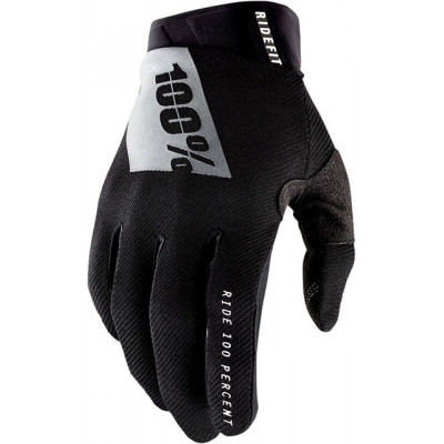 Γάντια μηχανής motocross 100% RIDEFIT-BLACK/WHITE Γάντια μηχανής motocross 100% RIDEFIT-BLACK/WHITE