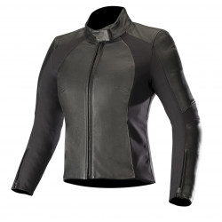 Γυναικείο δερμάτινο μπουφάν μηχανής ALPINESTARS STELLA VIKA V2 BLACK
