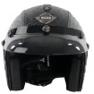 Κοφτό κράνος μηχανής RETRO LEATHER BLACK thumb