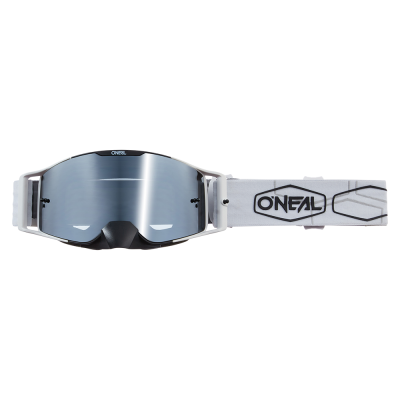 Μάσκα μηχανής motocross O`NEAL B-30 HEXX V.22 BLACK/WHITE - SILVER MIRROR