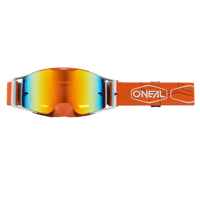 Μάσκα μηχανής motocross O`NEAL B-30 HEXX V.22 ORANGE/WHITE - RADIUM RED