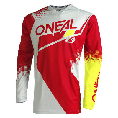 Μπλούζα motocross O'NEAL RACEWEAR V.22 RED/GRAY/NEON YELLOW
