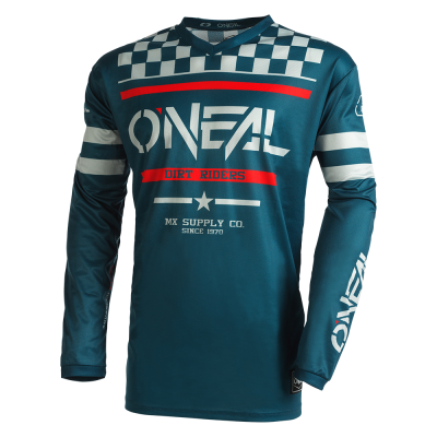 Μπλούζα motocross O'NEAL SQUADRON V.22 TEAL/GRAY