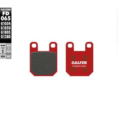 Τακάκια μοτοσυκλέτας Εμπρός / Πίσω Galfer TRIAL TOP FD065G1805